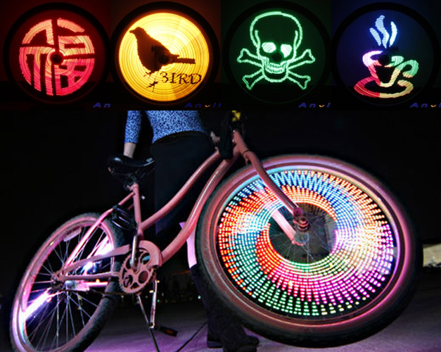 Lumières de roue de vélo led avec piles incluses! Visible sous tous les  angles pour une sécurité et un style ultimes (1 pack de pneus)