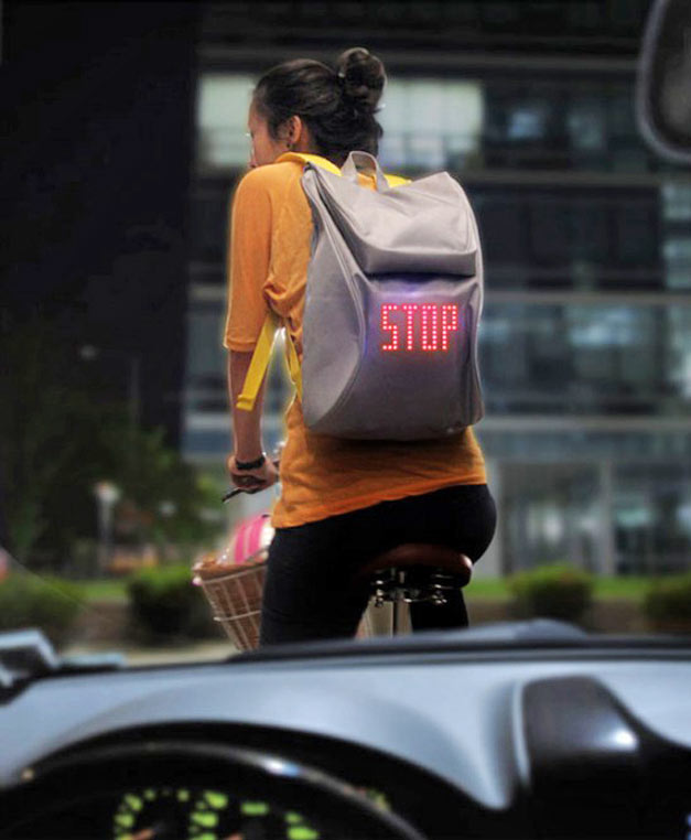 Le sac à dos cycliste à LEDs intelligent Seil bag