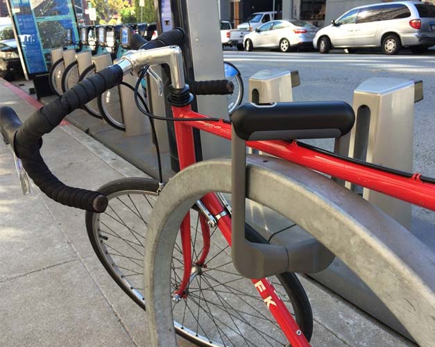 Antivol pour vélo avec capteur d'empreintes digitales